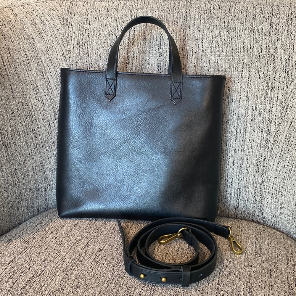 Madewell Zip Top Transport Tote True Black